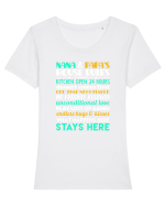 NANA PAPA Tricou mânecă scurtă guler larg fitted Damă Expresser