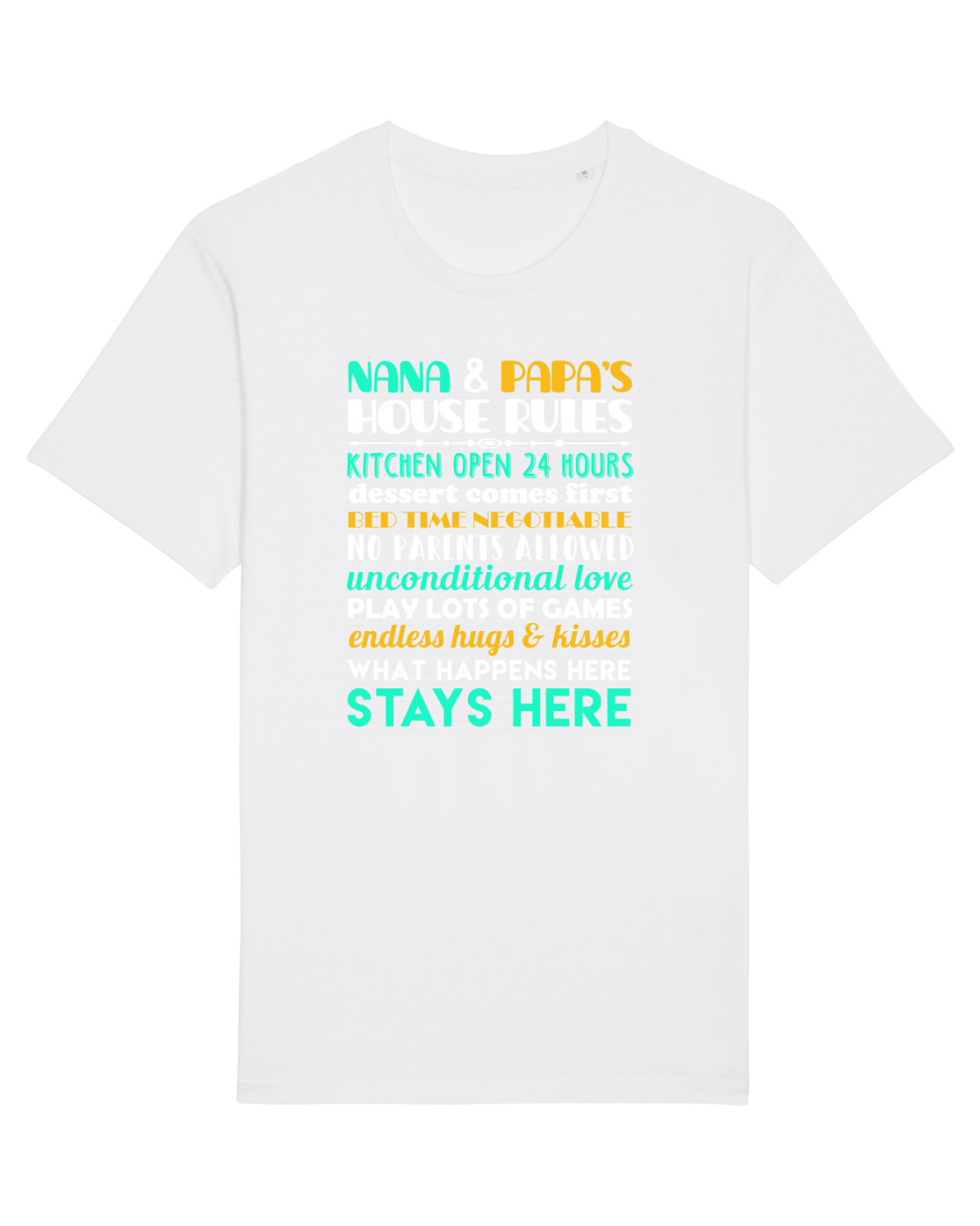 Tricou mânecă scurtă Unisex Rocker White