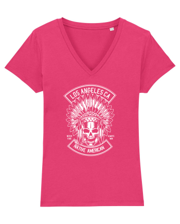 Native American Skull White Raspberry
