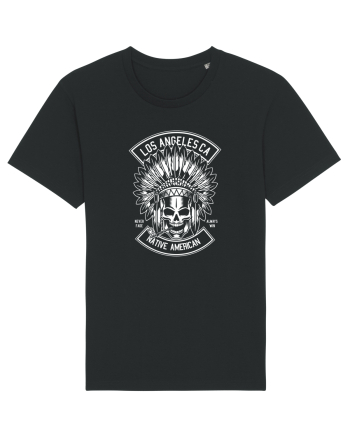 Native American Skull White Black