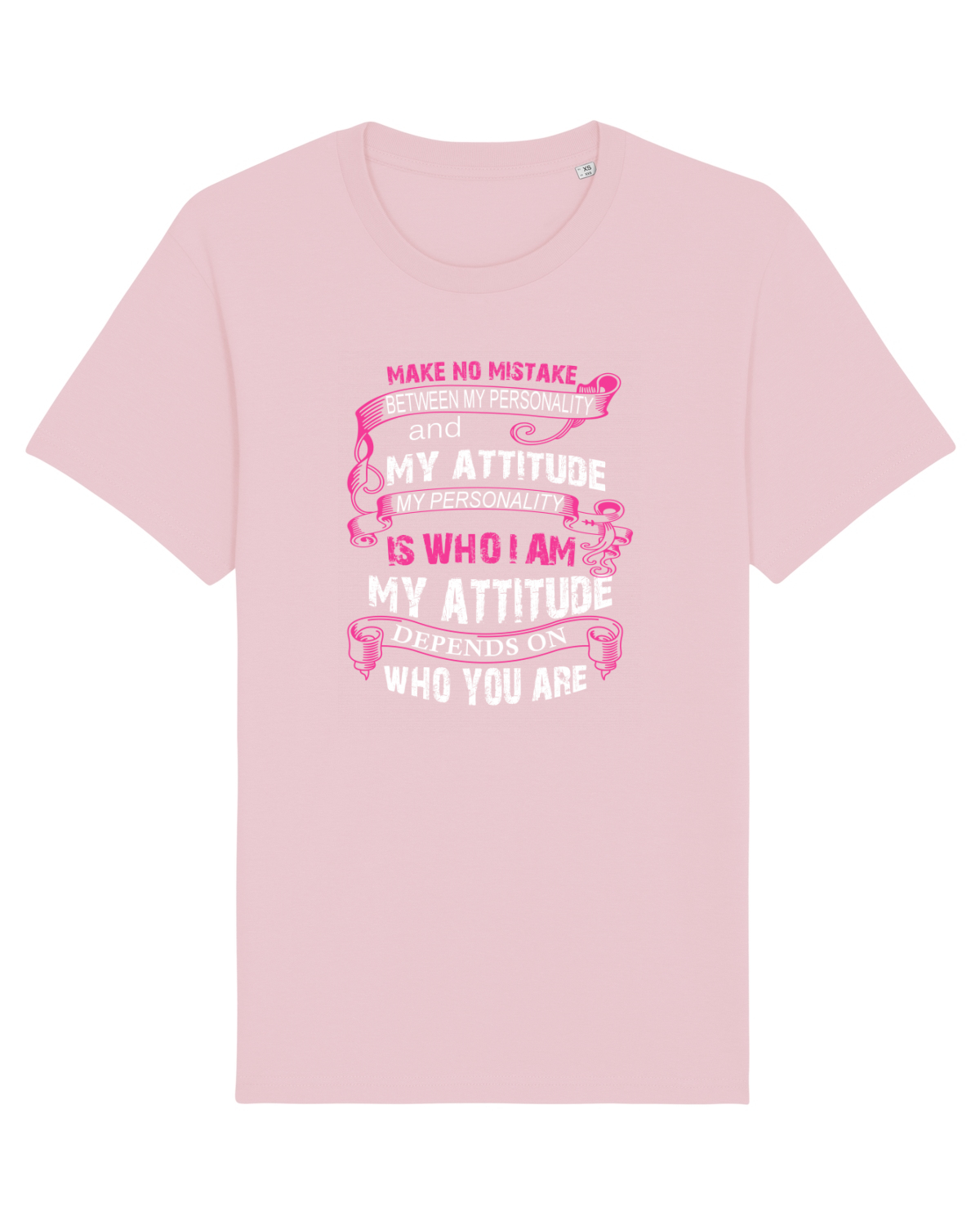 Tricou mânecă scurtă Unisex Rocker Cotton Pink