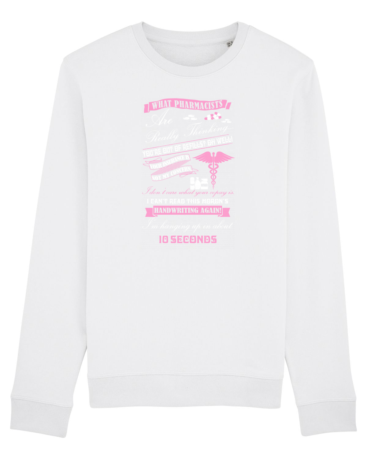 Bluză mânecă lungă Unisex Rise White