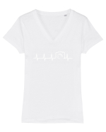 CAMERA FOTO Tricou mânecă scurtă guler V Damă Evoker