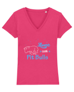 PIT BULL  Tricou mânecă scurtă guler V Damă Evoker
