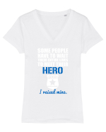 POLICE Tricou mânecă scurtă guler V Damă Evoker