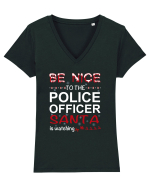 POLICE OFFICER Tricou mânecă scurtă guler V Damă Evoker