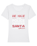 POLICE OFFICER Tricou mânecă scurtă guler larg fitted Damă Expresser