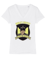 Pentru Politiști Tricou mânecă scurtă guler V Damă Evoker