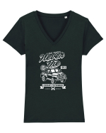 Old Trucks Never Die White Tricou mânecă scurtă guler V Damă Evoker