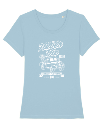 Old Trucks Never Die White Sky Blue