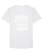 POLICE Tricou mânecă scurtă guler larg Bărbat Skater