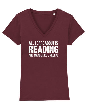 READING BOOKS Burgundy