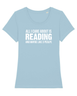 READING BOOKS Tricou mânecă scurtă guler larg fitted Damă Expresser