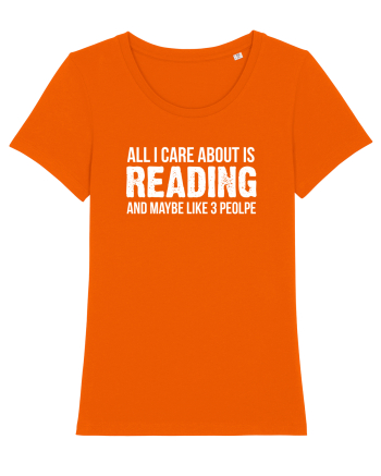 READING BOOKS Bright Orange