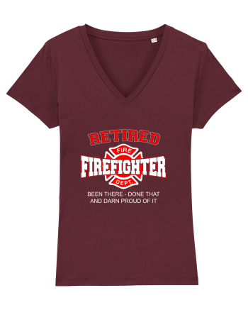 RETIRED FIREFIGHTER Burgundy