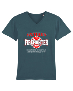 RETIRED FIREFIGHTER Tricou mânecă scurtă guler V Bărbat Presenter