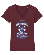 RETIRED MECHANIC Tricou mânecă scurtă guler V Damă Evoker