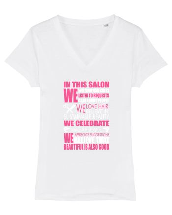 HAIR STYLIST White