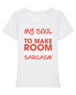 SARCARM Tricou mânecă scurtă guler larg fitted Damă Expresser