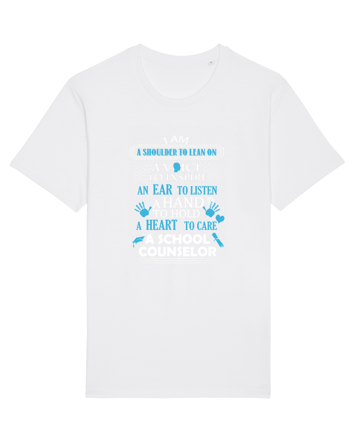 Tricou mânecă scurtă Unisex Rocker White