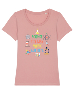 SCIENCE Tricou mânecă scurtă guler larg fitted Damă Expresser