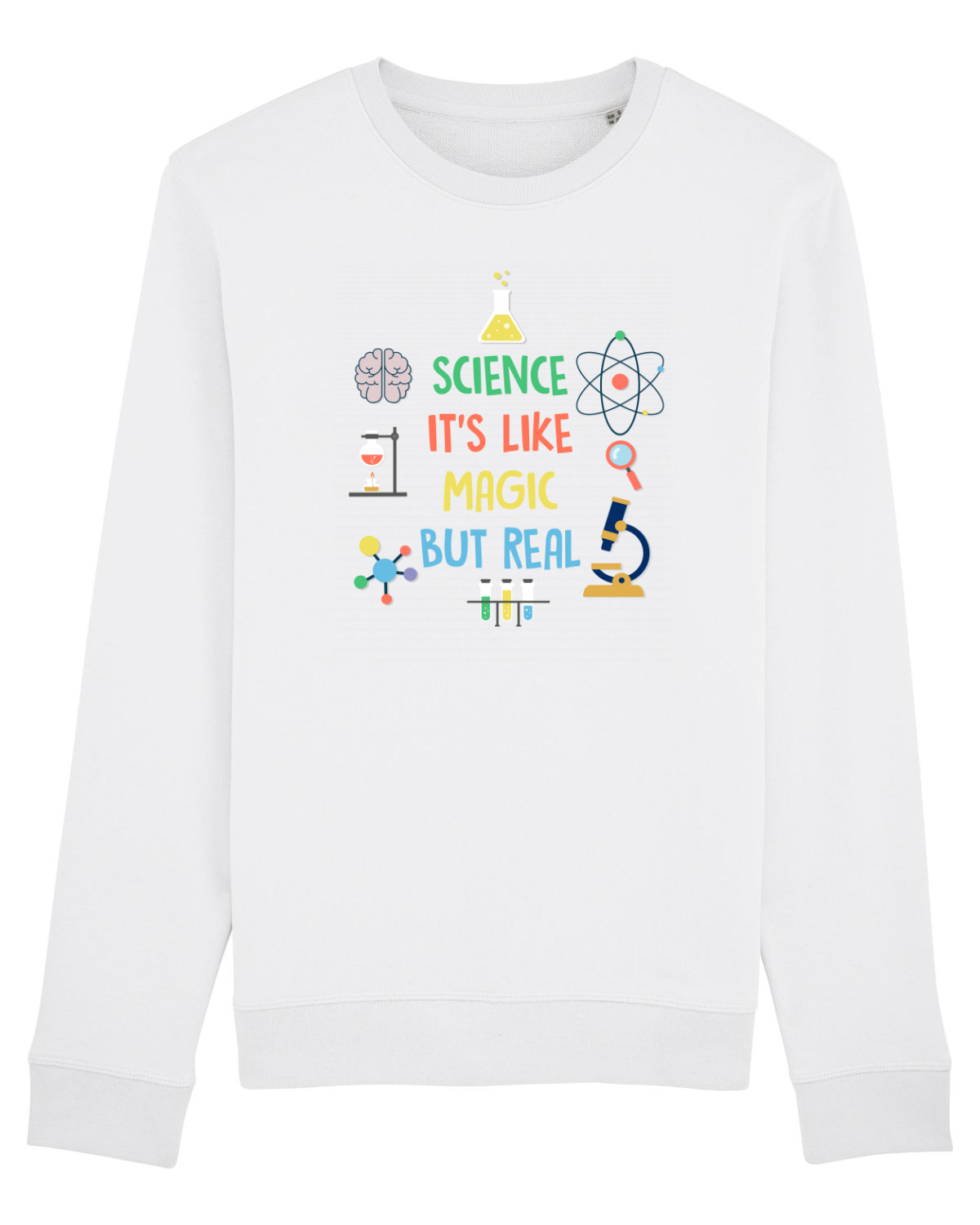 Bluză mânecă lungă Unisex Rise White