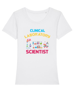 SCIENTIST Tricou mânecă scurtă guler larg fitted Damă Expresser