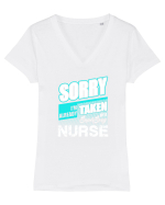 NURSE Tricou mânecă scurtă guler V Damă Evoker