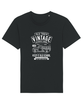 Old Truck Vintage White Black
