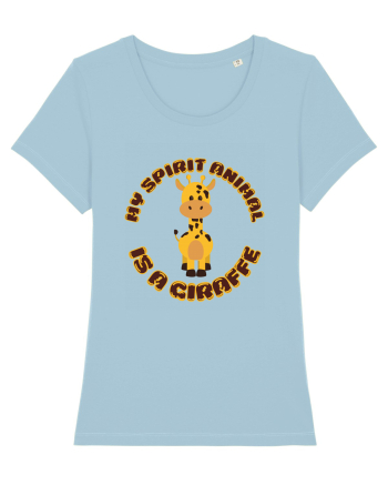 Kawaii Giraffe  Sky Blue