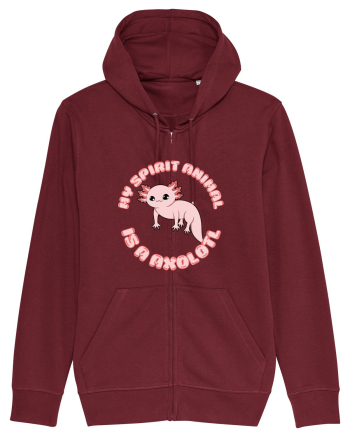 Kawaii Axolotl Burgundy