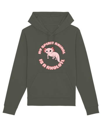 Kawaii Axolotl Khaki