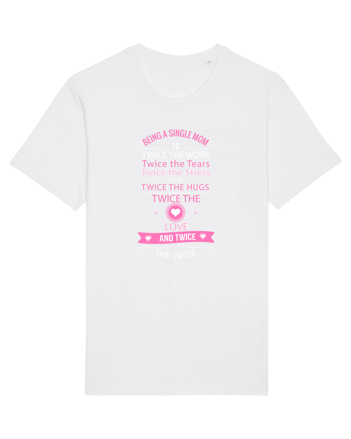 Tricou mânecă scurtă Unisex Rocker White
