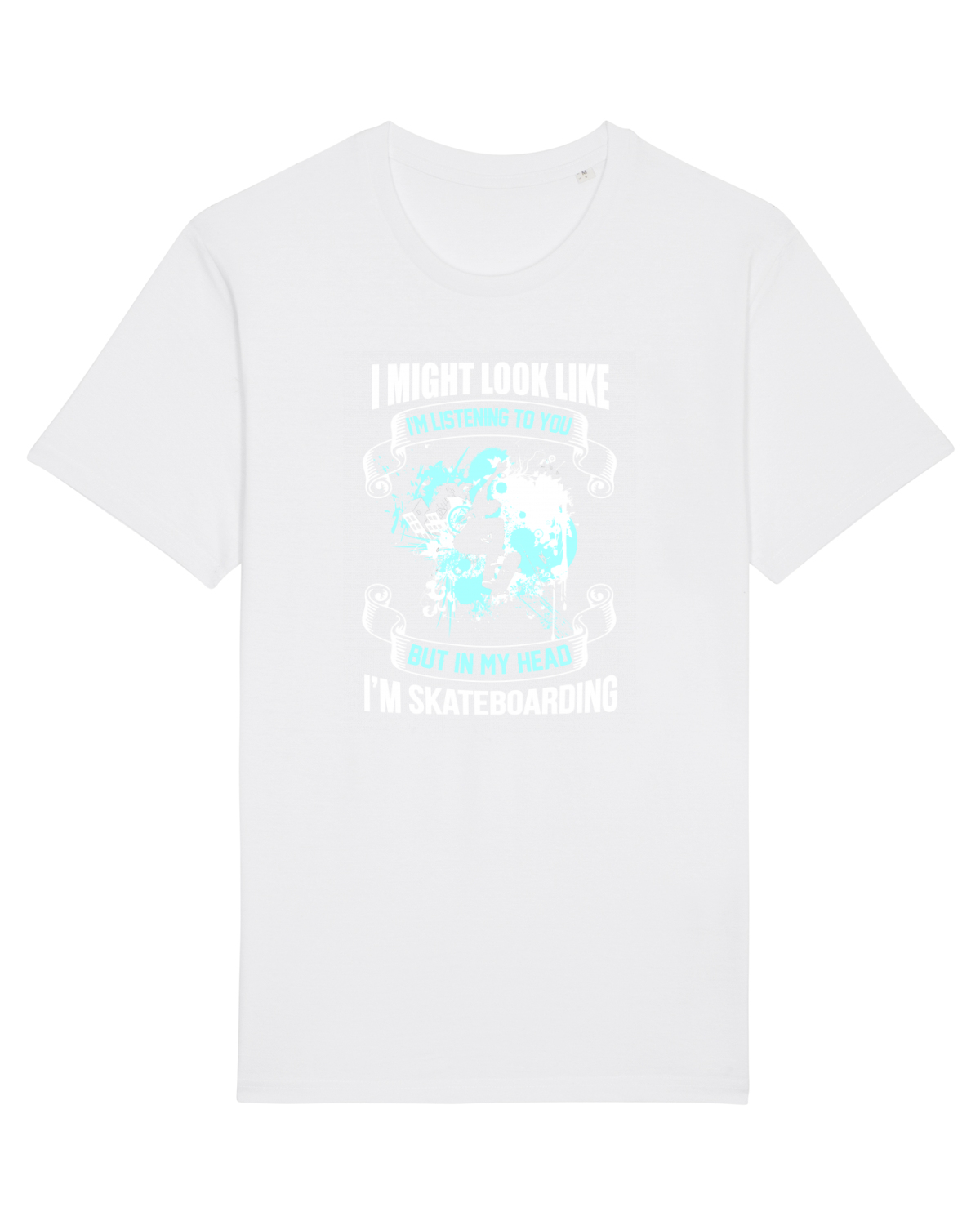 Tricou mânecă scurtă Unisex Rocker White