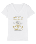 SKIING Tricou mânecă scurtă guler V Damă Evoker