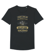 SKIING Tricou mânecă scurtă guler larg Bărbat Skater