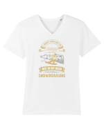 SNOWBOARD Tricou mânecă scurtă guler V Bărbat Presenter
