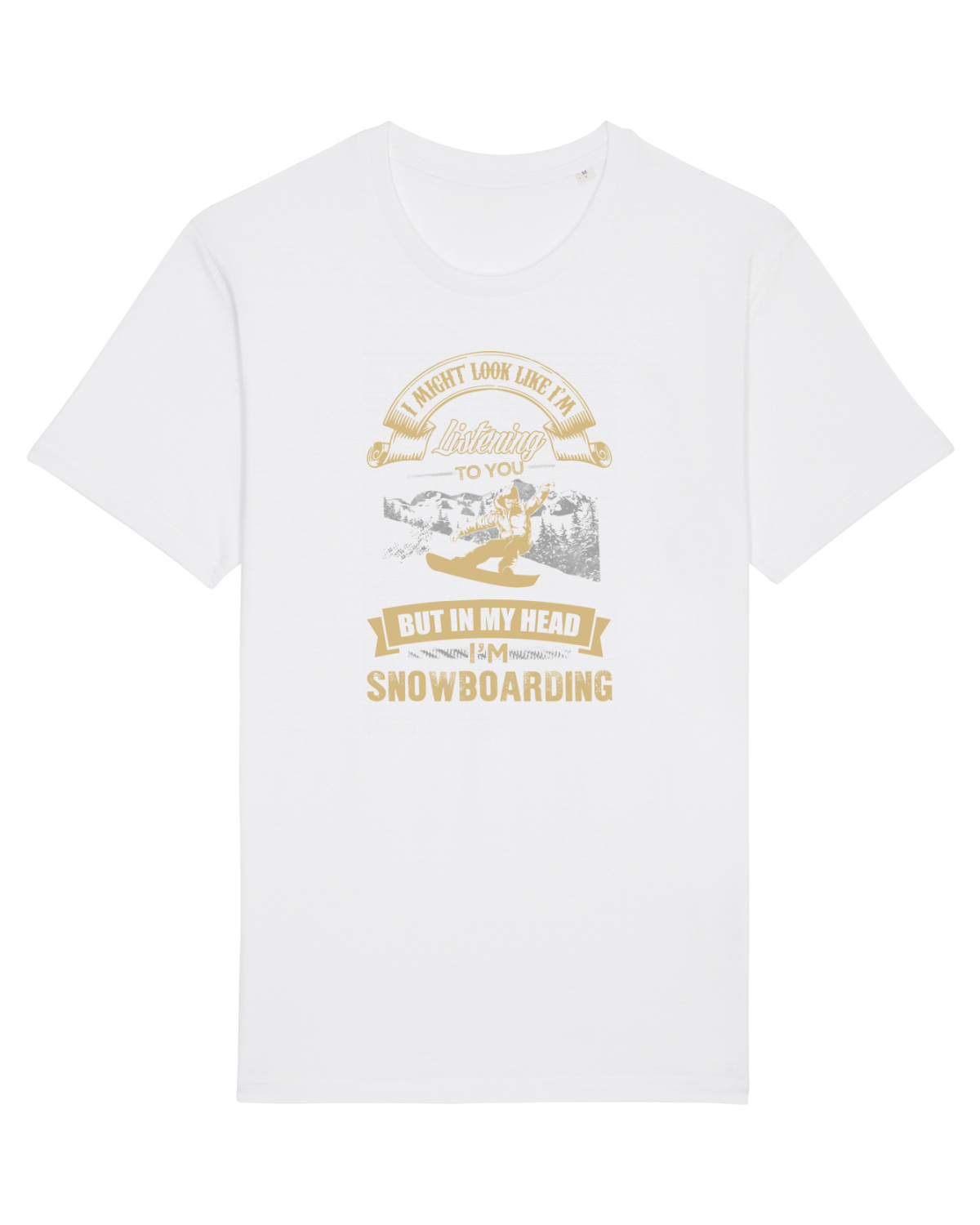 Tricou mânecă scurtă Unisex Rocker White