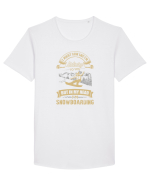 SNOWBOARD Tricou mânecă scurtă guler larg Bărbat Skater