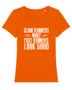 RUNNING Tricou mânecă scurtă guler larg fitted Damă Expresser