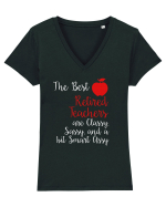 RETIRED TEACHER Tricou mânecă scurtă guler V Damă Evoker