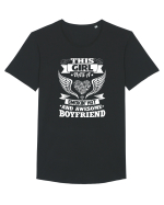LOVE Tricou mânecă scurtă guler larg Bărbat Skater