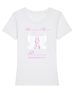 CANCER FIGHTING Tricou mânecă scurtă guler larg fitted Damă Expresser