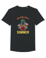 SUMMER Tricou mânecă scurtă guler larg Bărbat Skater