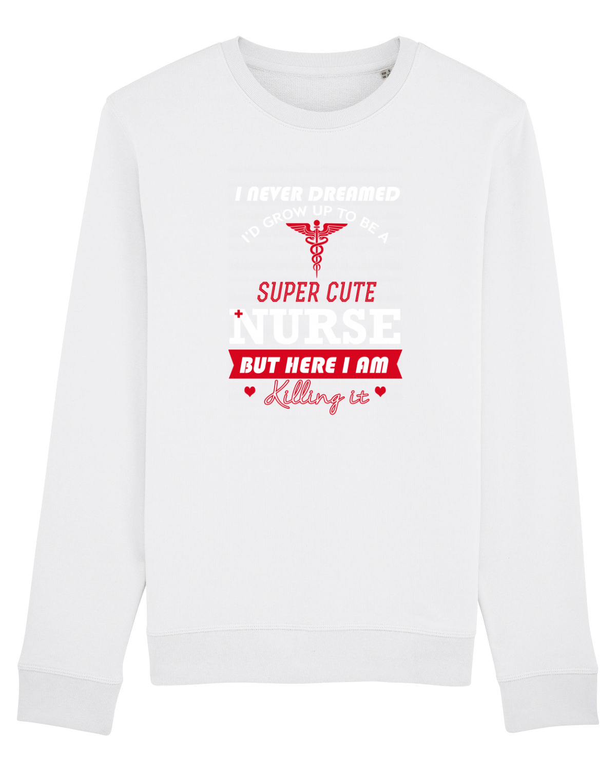 Bluză mânecă lungă Unisex Rise White