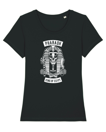 Pharaoh King of Egypt Skull White Black