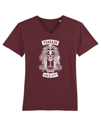 Pharaoh King of Egypt Skull White Burgundy