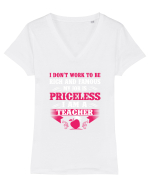 TEACHER Tricou mânecă scurtă guler V Damă Evoker
