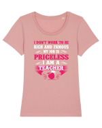 TEACHER Tricou mânecă scurtă guler larg fitted Damă Expresser