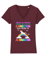 UNICORN Tricou mânecă scurtă guler V Damă Evoker